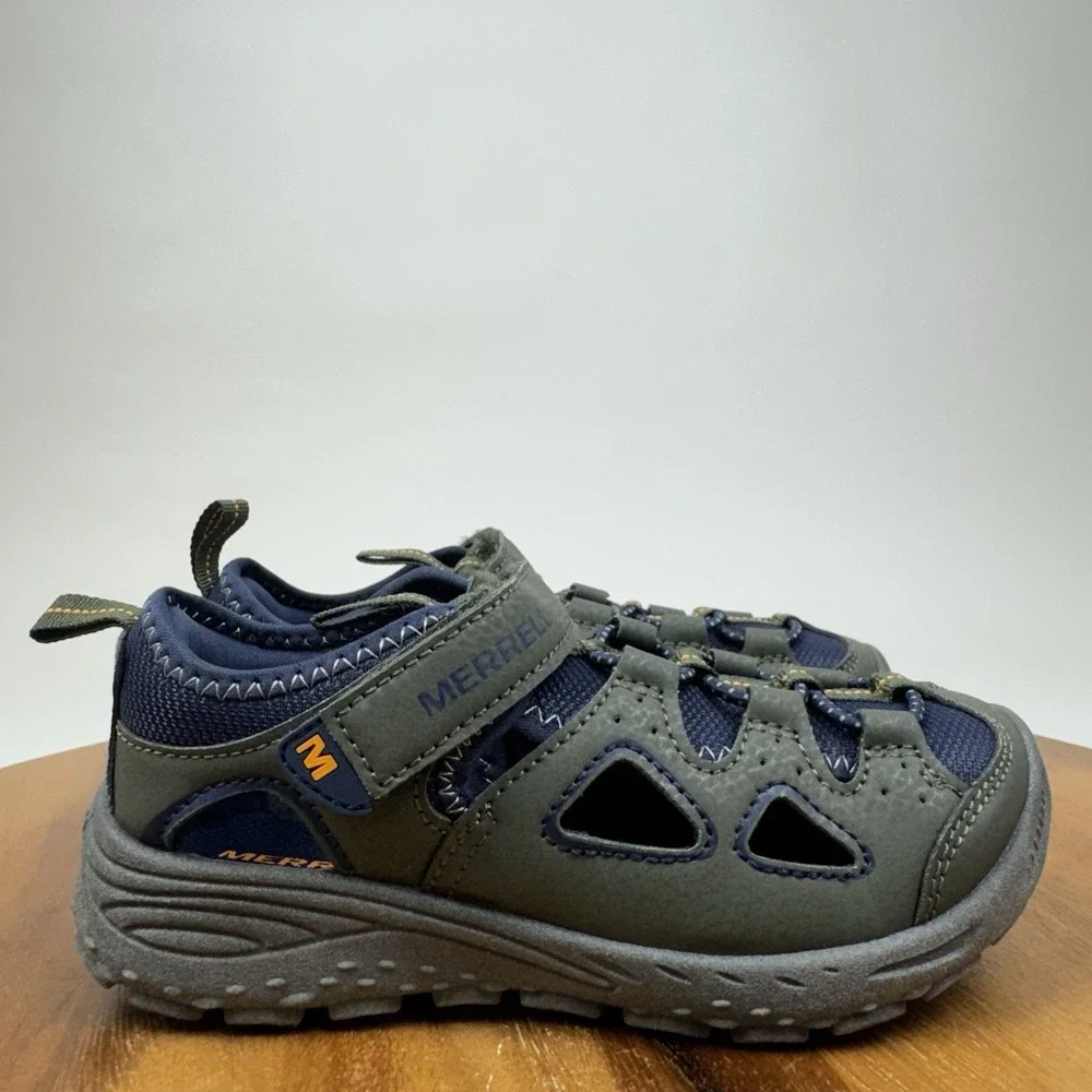 New NWOB Big Kids Merrell Explorer Compass Green Sport Trail Sandals Size 1 Y